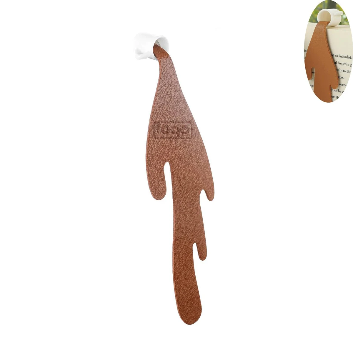 PU Leather Spilled Coffee Bookmark 1