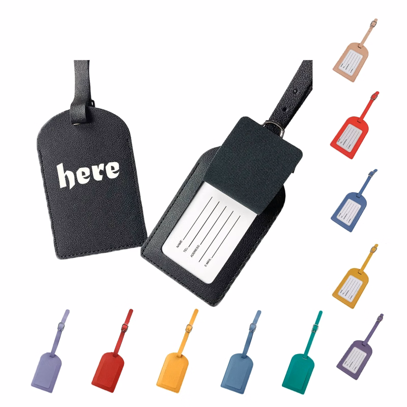 Soft Leather Waterproof Luggage Tag Durable Travel