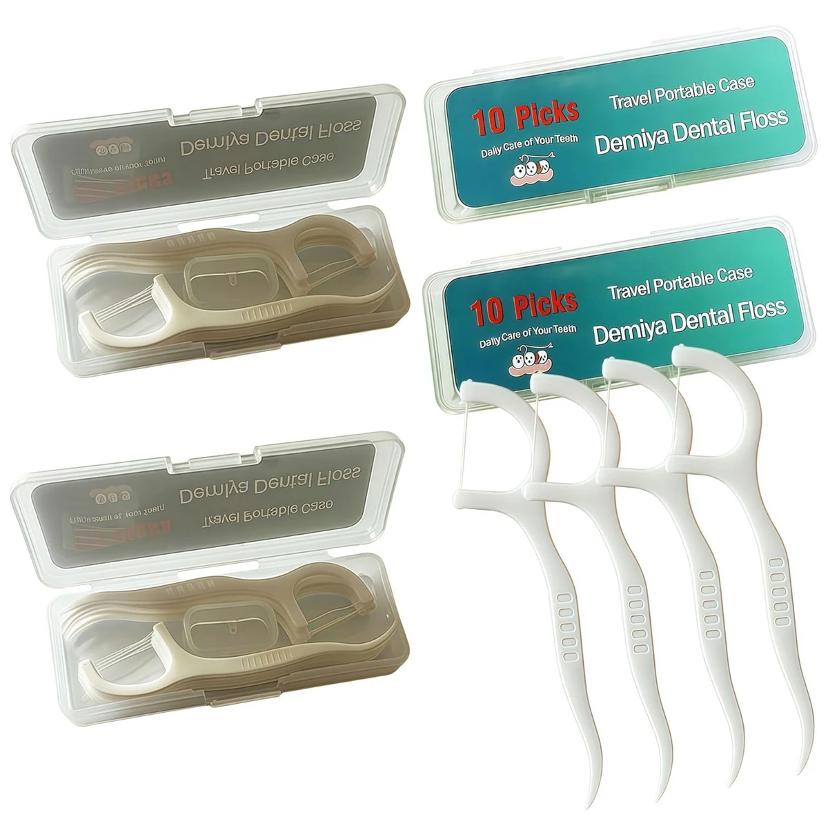 Travel Floss Picks with Portable Cases 1