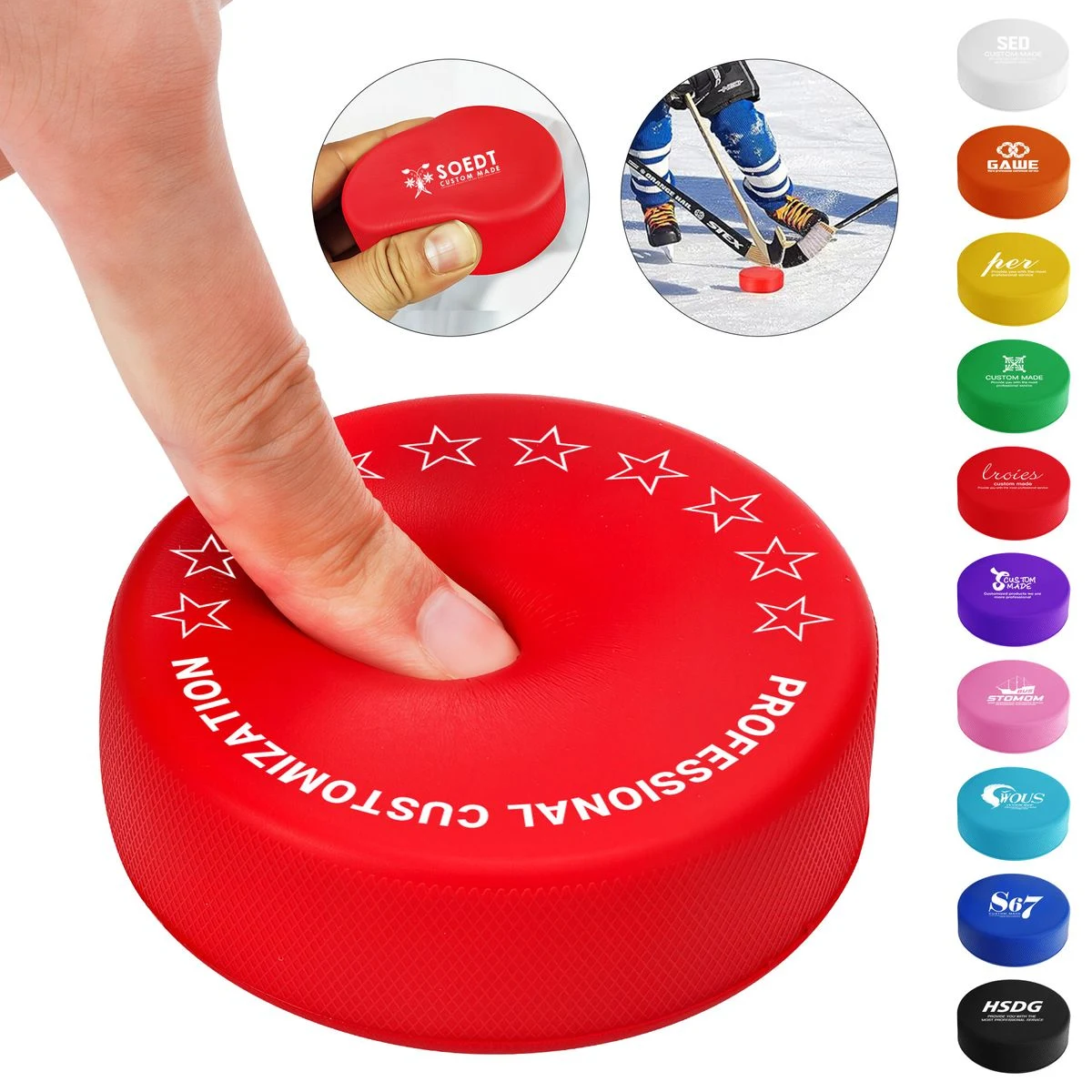 Foam Hockey Puck Stress Reliever 1