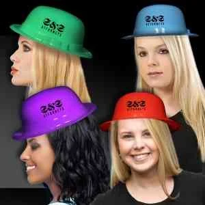 Assorted Color Plastic Derby Hats 1