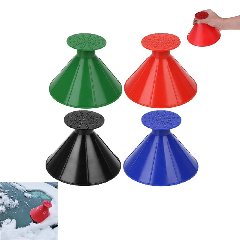 Cone-Shaped Windshield Ice Scraper 1