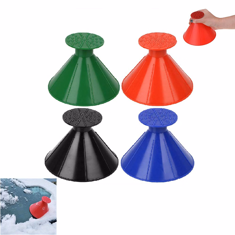 Cone-Shaped Windshield Ice Scraper