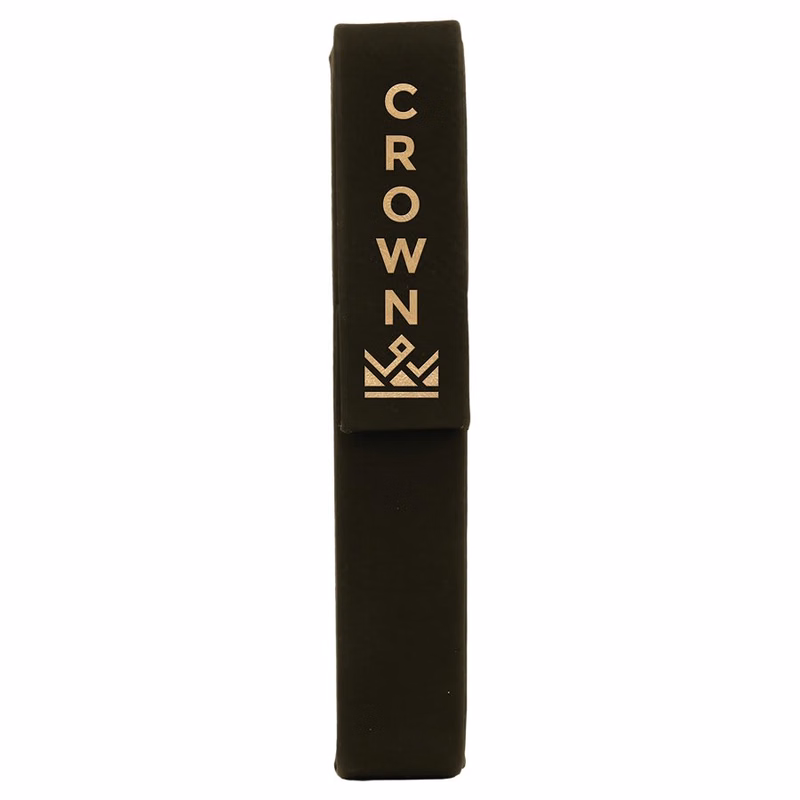 6 1/2" x 1" Black/Gold Leatherette Single Pen Case