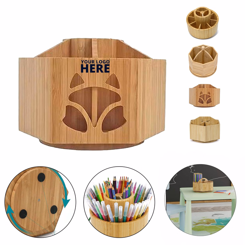 Bamboo Rotating Organizer
