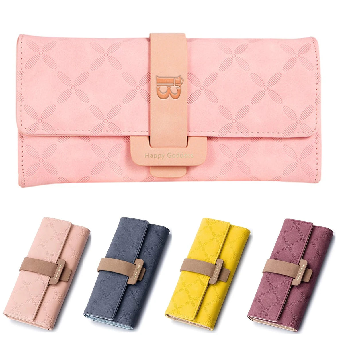 Simple and large capacity embossed women's handbag 1
