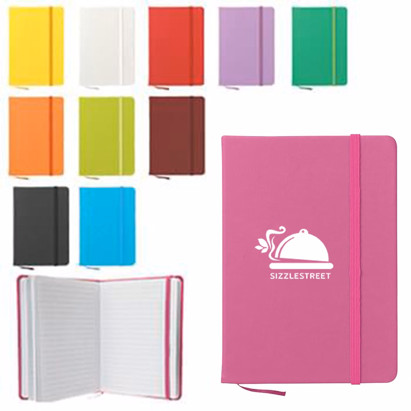 Handy Notebook with Bookmark and Strap