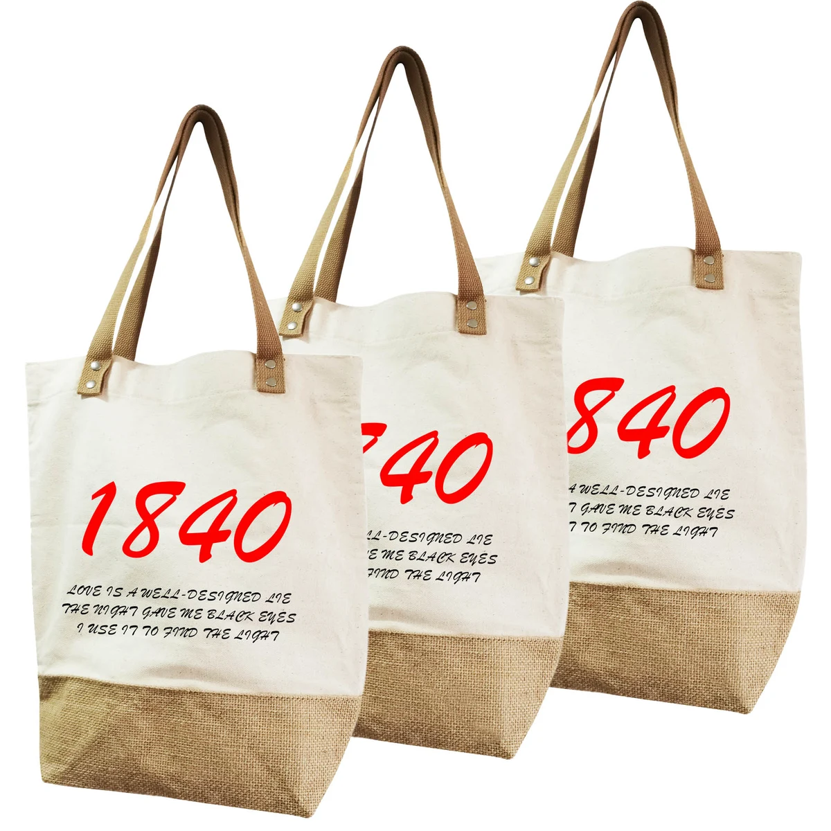 Laminated Cotton Canvas Bag, custom tote bag with logo imprint 1