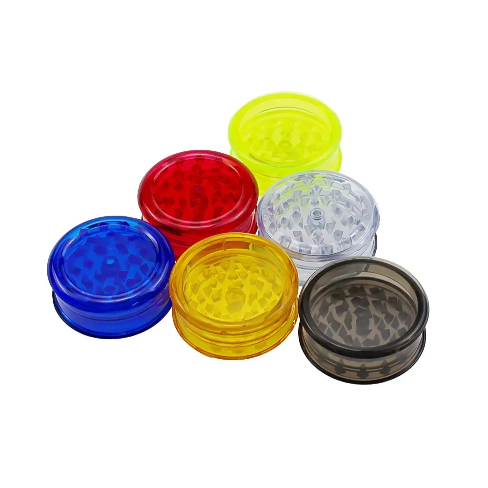Plastic Flat Smoke Tobacco Weed Grinder 1