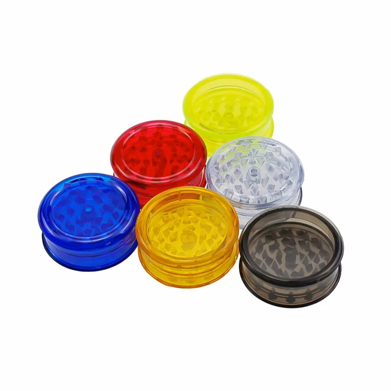 Plastic Flat Smoke Tobacco Weed Grinder