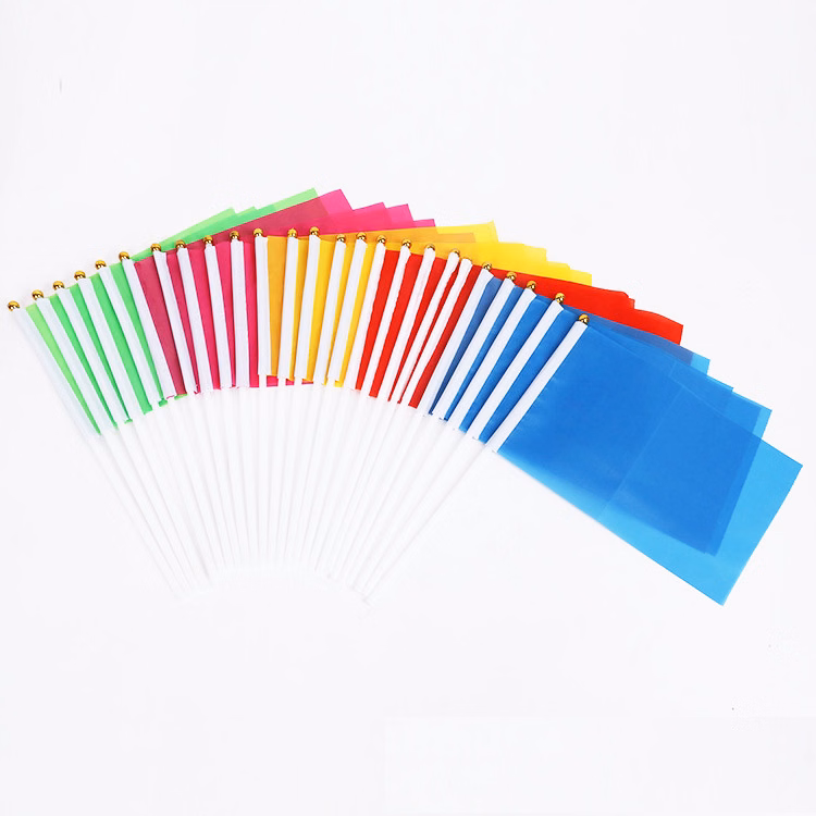 100% Polyester Double-Sided Custom Hand Flags (Events/Outdoor)