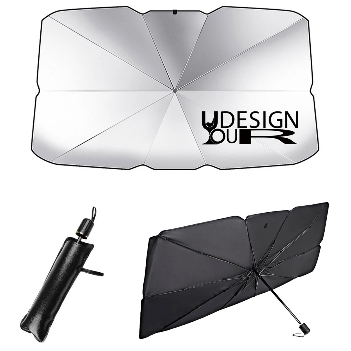 Foldable Front Windshield Cover Sun Shade Umbrella 1