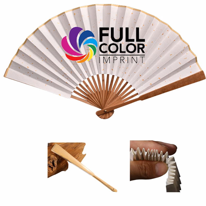 MOQ100 Collapsible Summer Paper Hand Fan