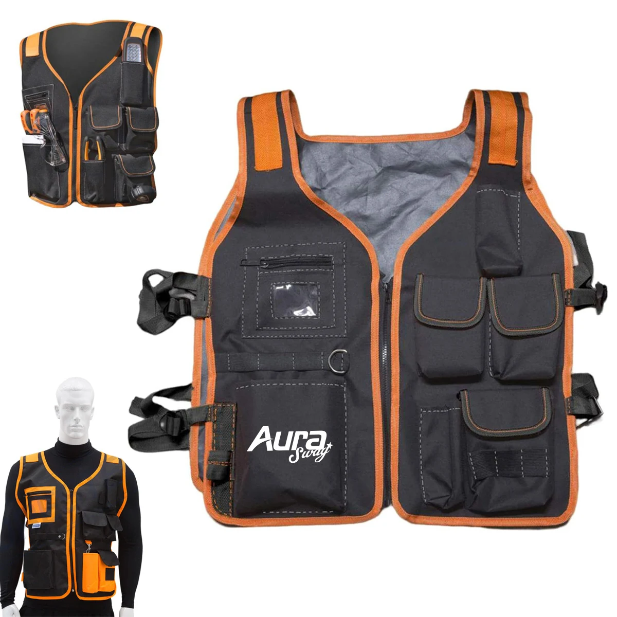 Durable Multi-Pocket Work Vest with Tool Storage 1