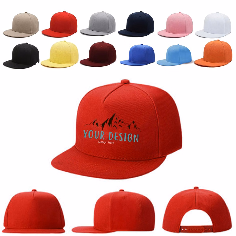 Cotton Hip Hop Flat Baseball Cap Brim Hats