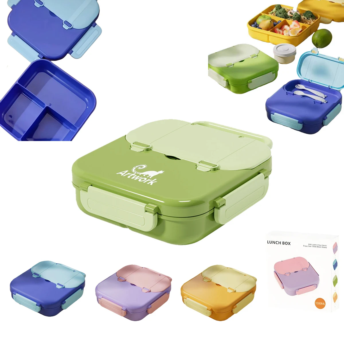 Large Divided Lunch Box 1