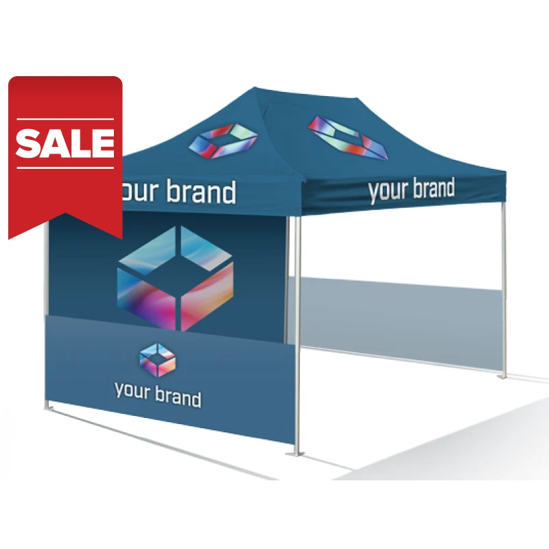 10'x15' Expo Package with Printed Top, Wall and Rail Skirts 1