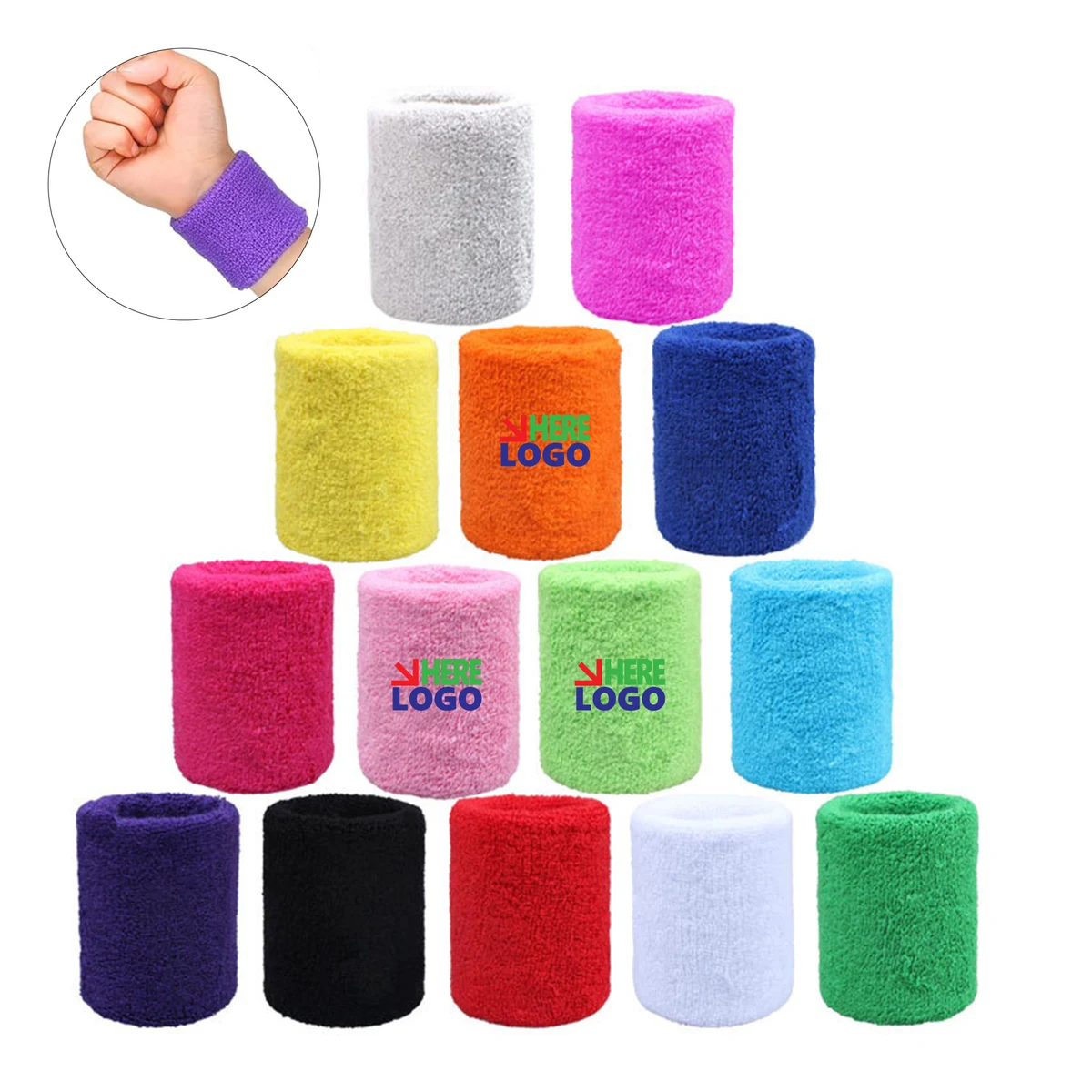 Customizable Sweat Absorbing Towel Wrist Guard 1