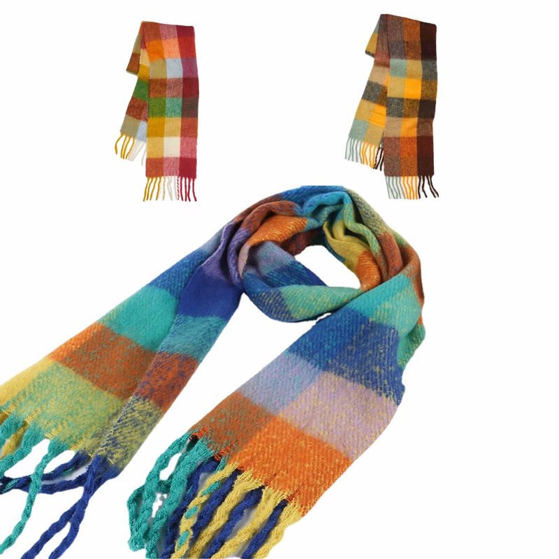 Cashmere Plaid Thermal Scarf