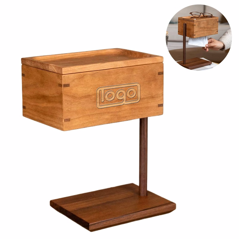 Minimalist Wooden Elevated Tissue Box