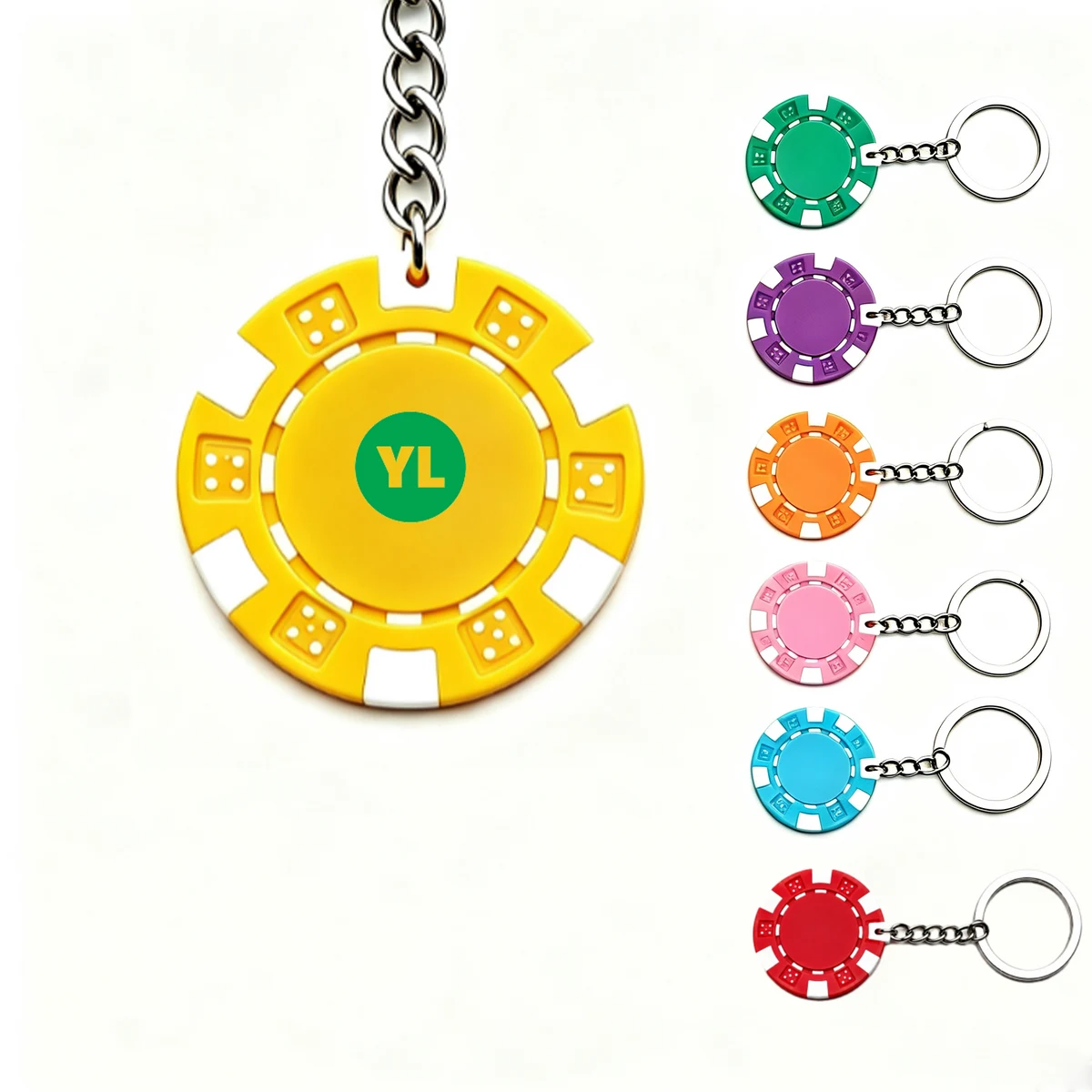 Custom Printed Casino Chip Key Ring for Events 1