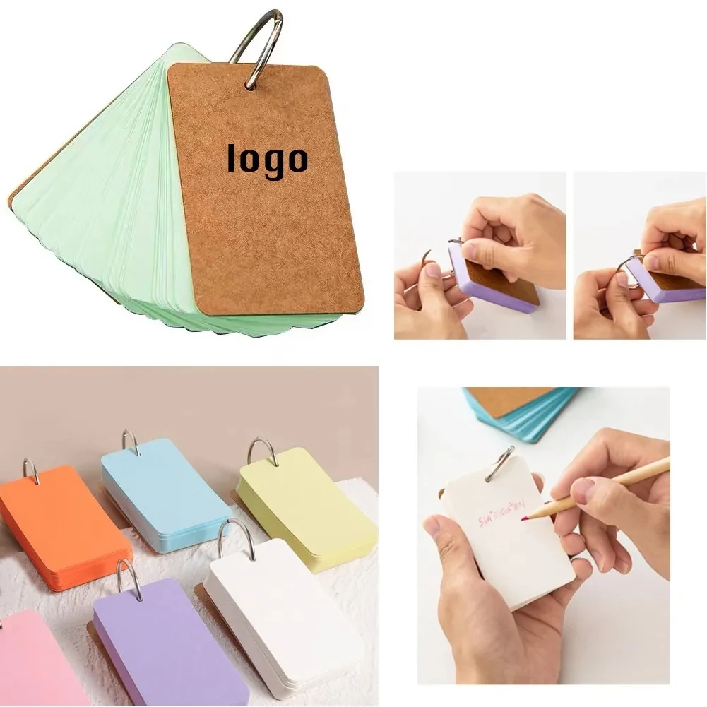 Kraft Index Cards with Binder Ring 1