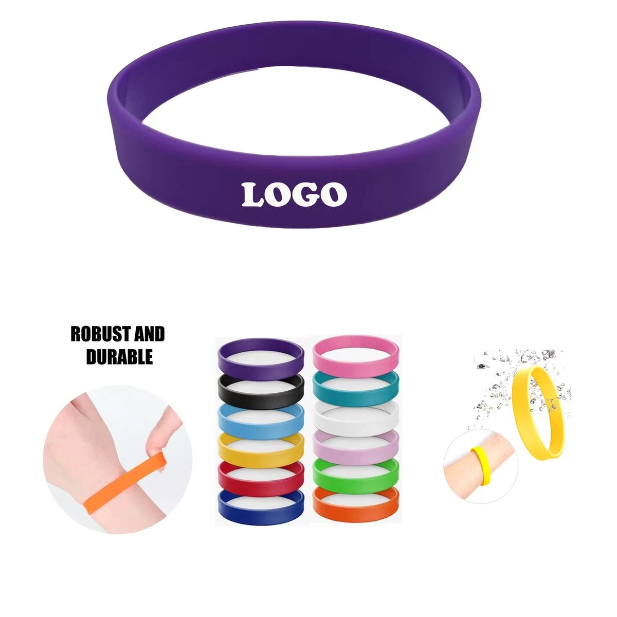 Custom Silicone Wristbands MOQ 50 pcs 1