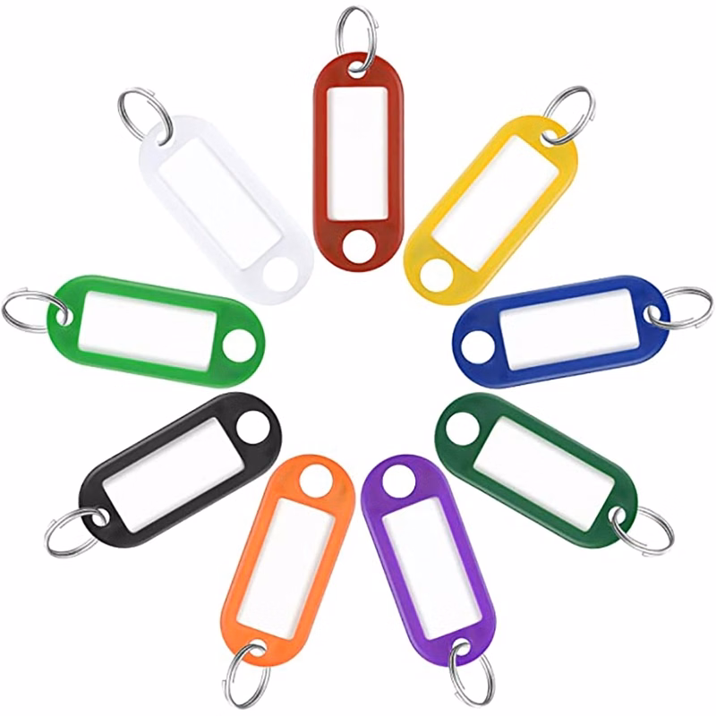 Colorful Plastic Tag Keychain
