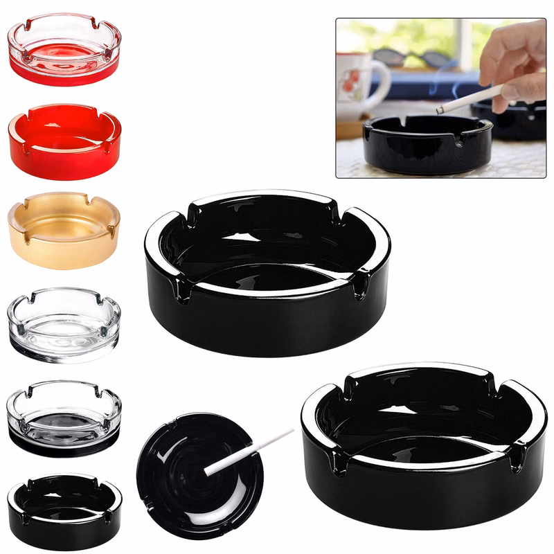 Round Glass Ashtray