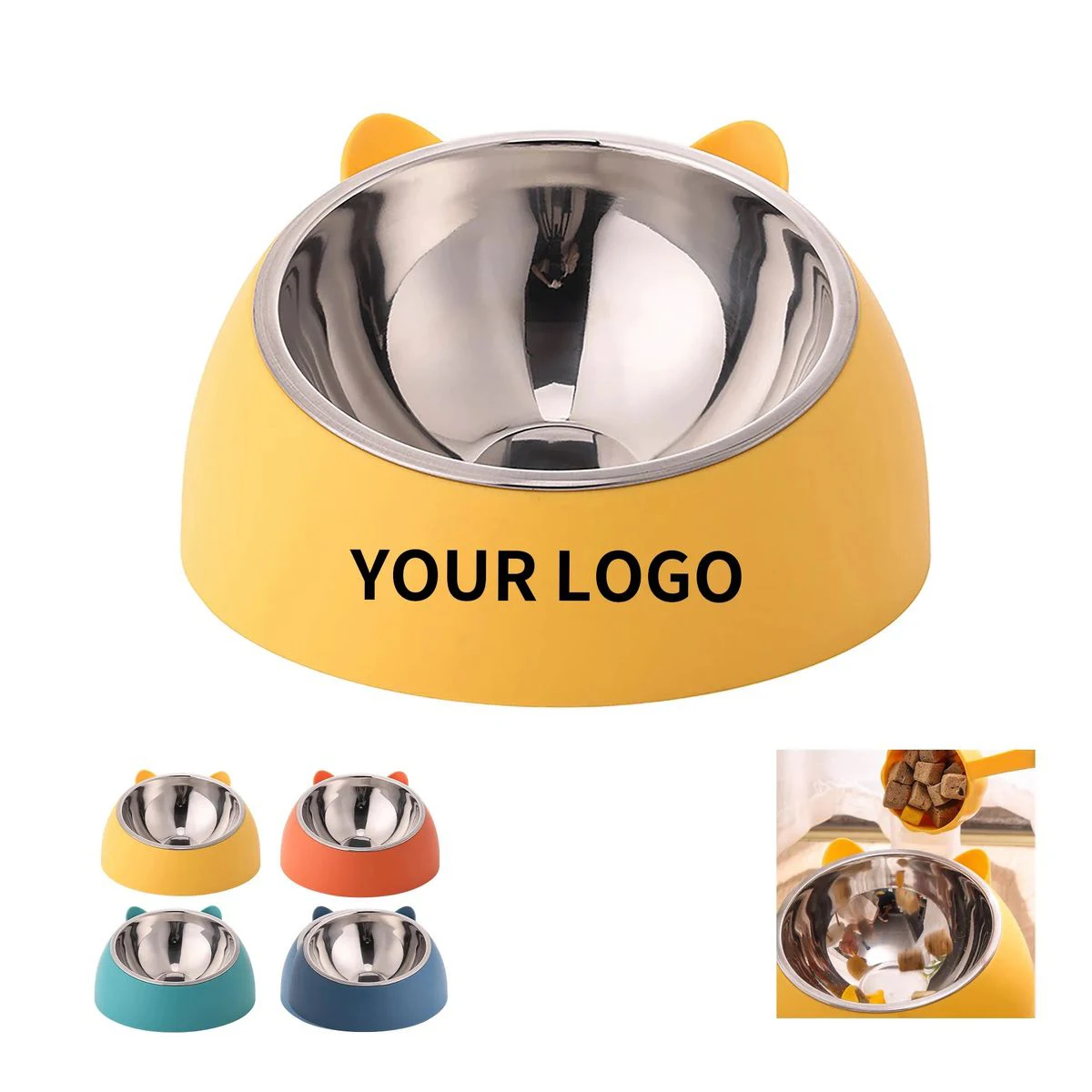 Non Spill Pet Food Bowl with PP and Steel Material 1