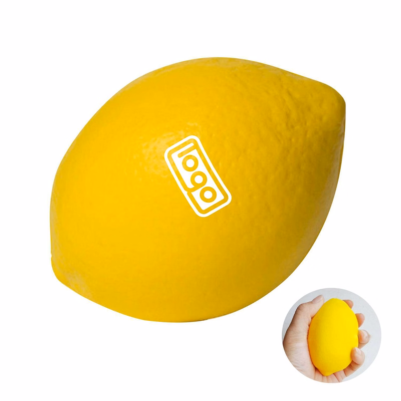 PU Leather Lemon Shape Stress Releiver