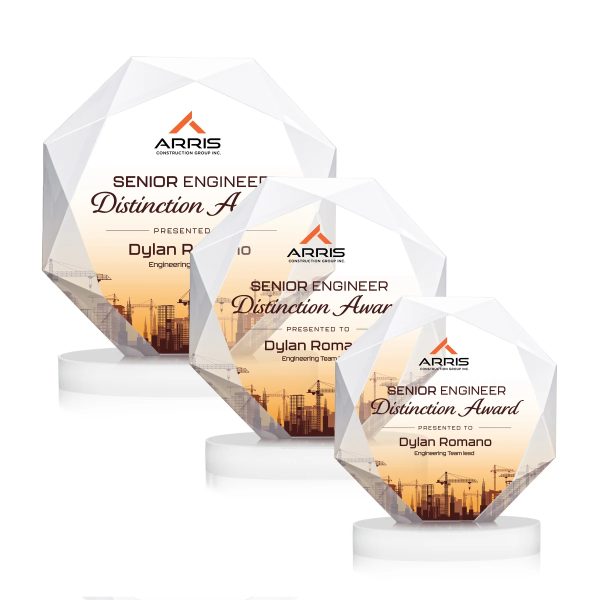 Kitchener VividPrint™ Award on Alberton Base - White 1