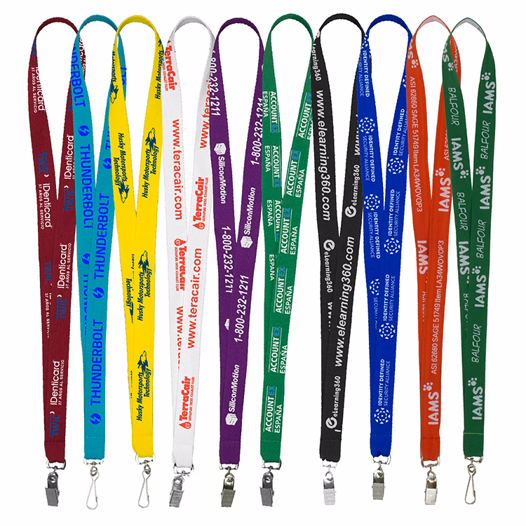 "DEWITT RECYCLED" 3/4" Import Air Ship Recycled RPET Super Fine Detail Woven-In Lanyard