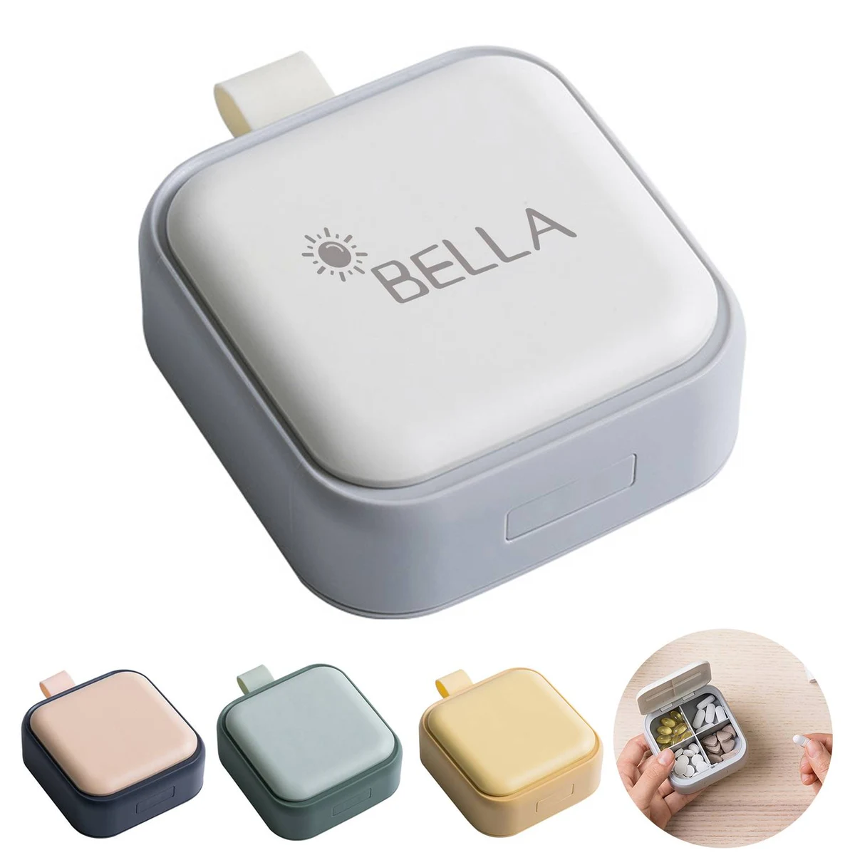 Plastic Portable dispensing small pill box 1