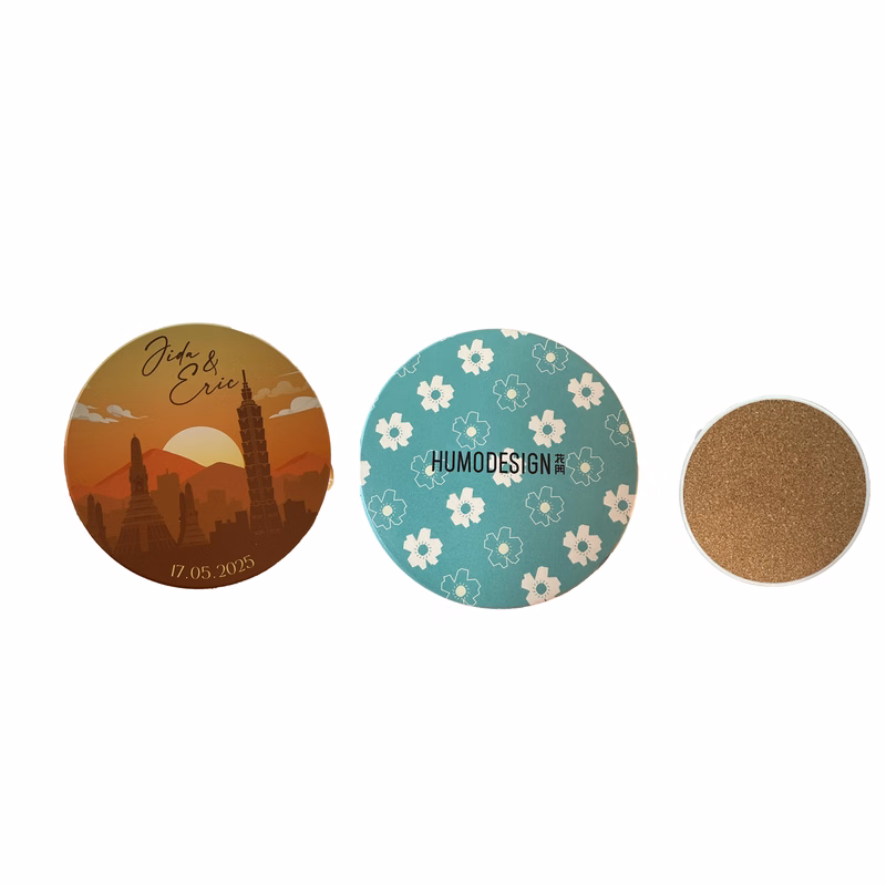 MOQ100 Custom Ceramic Absorbent Coaster