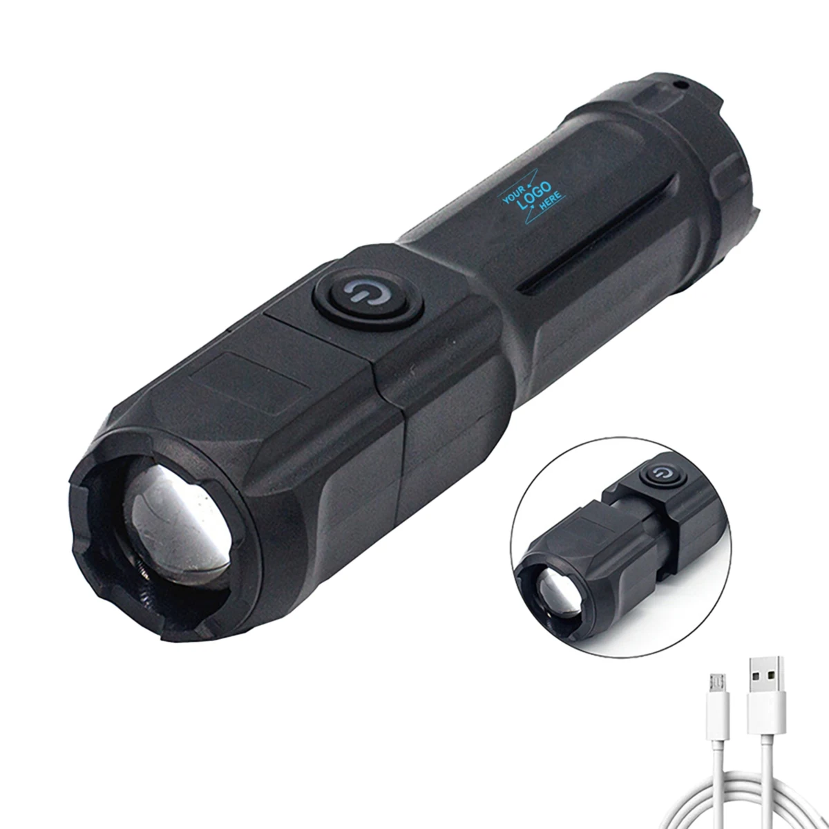 High-Power Long-Range LED USB Rechargeable Flashlight 1