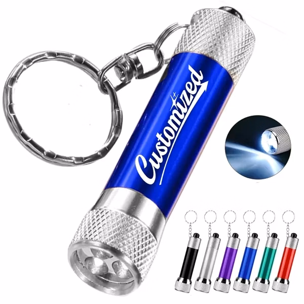 Custom Metal Mini LED Flashlight Keychain — Portable Emergency Light Tool