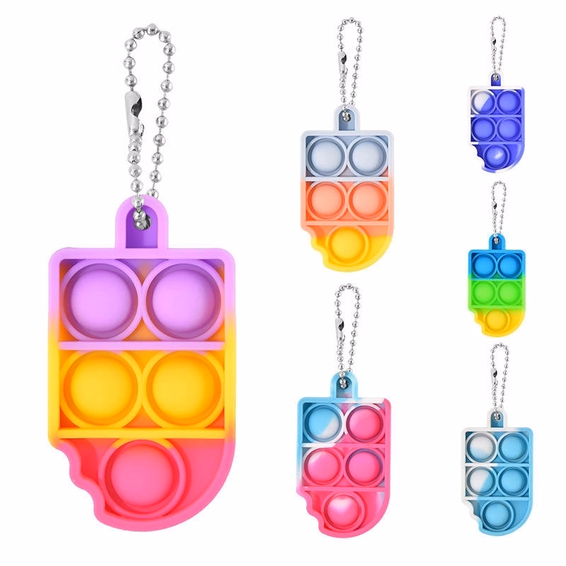 Ice Cream Keychain Push Bubble Fidget Toy