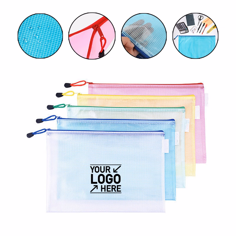 A4 Mesh File Bag with Zipper