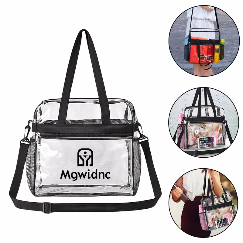 Clear PVC Tote Bag with Shoulder Strap