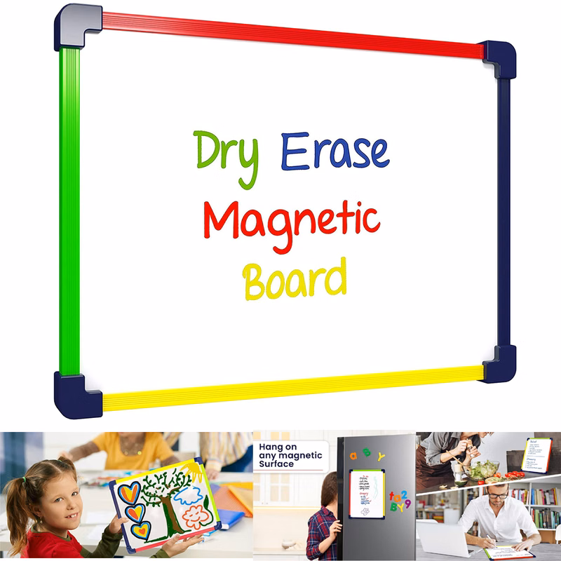 Colored Frame Magnetic Dry Erase White Board