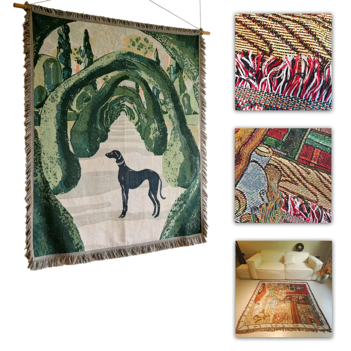 Jacquard Anti Slip Throw Blanket Sofa Cover 1