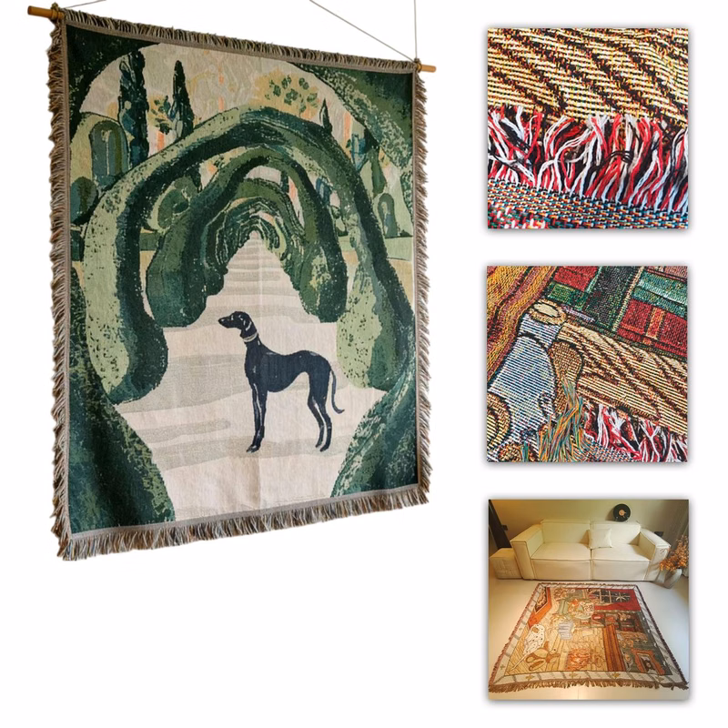 Jacquard Anti Slip Throw Blanket Sofa Cover