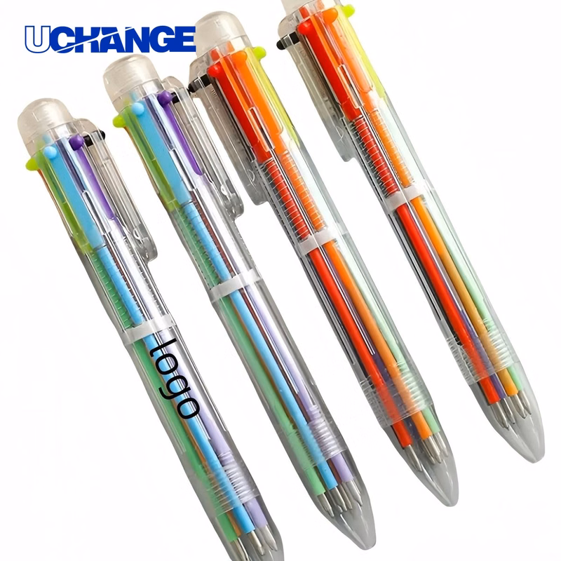 Creative Transparent 6-Color Ballpoint Pen for Kids