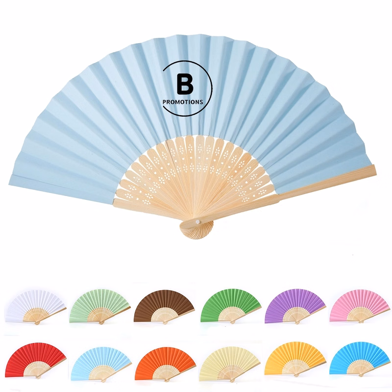 Foldable Chinese Paper Bamboo Hand Held Fan