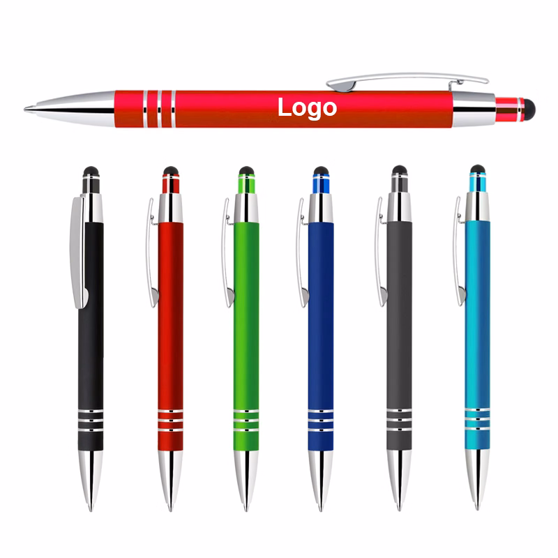 Click Stylus Ballpoint Metal Pen