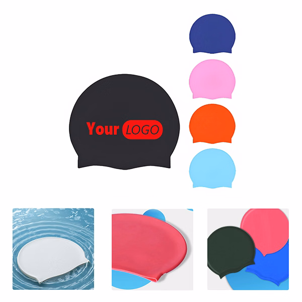 MOQ50 Custom Silicone Swimming Caps For Pools