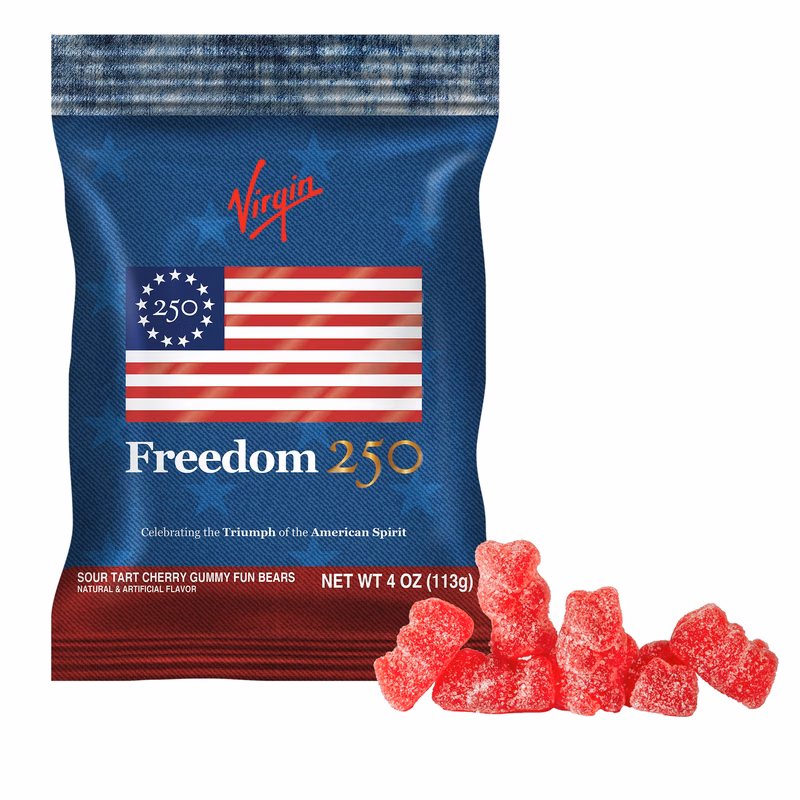 Freedom250- 4oz. Digibag-Cherry Gummy Bears