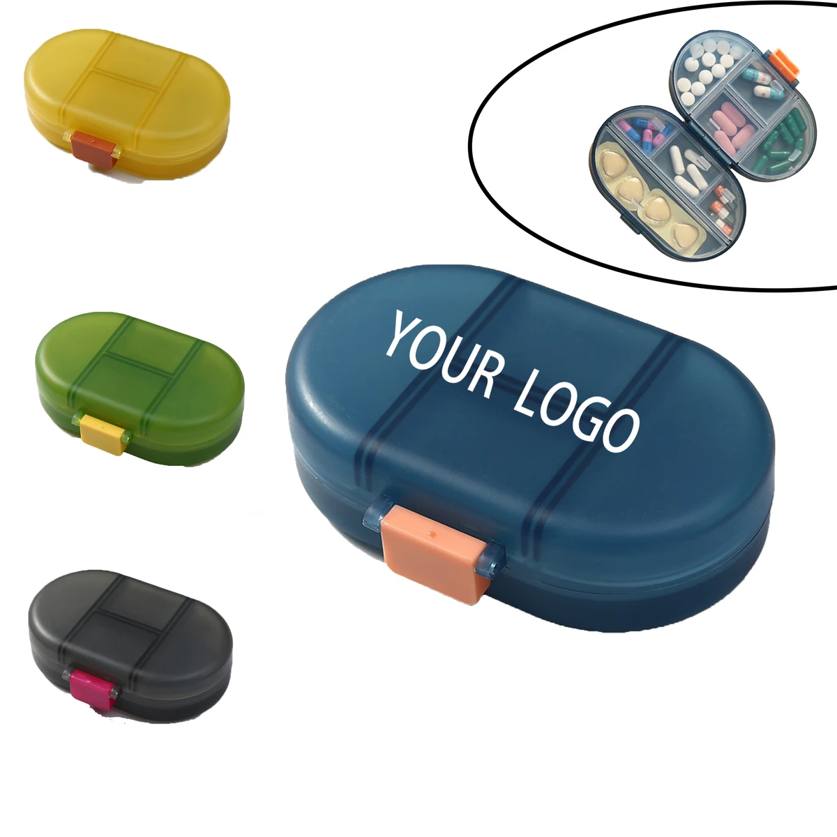 MOQ 20 PCS Pill Organizers with 8 Compartments 1