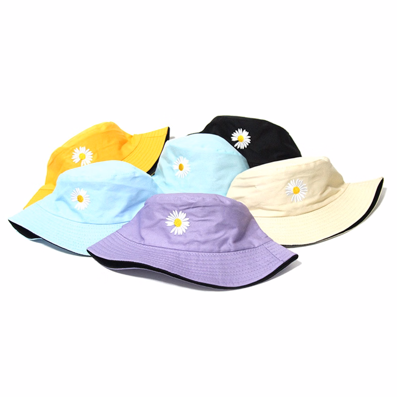 Daisy double-sided bucket cap sunhat